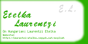 etelka laurentzi business card
